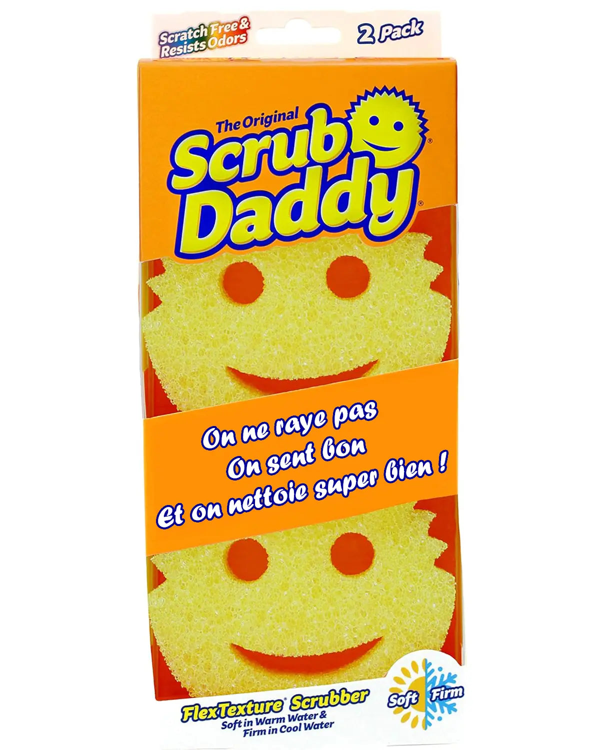 2 éponges lavables réutilisables - Scrub Daddy Hydrolab France