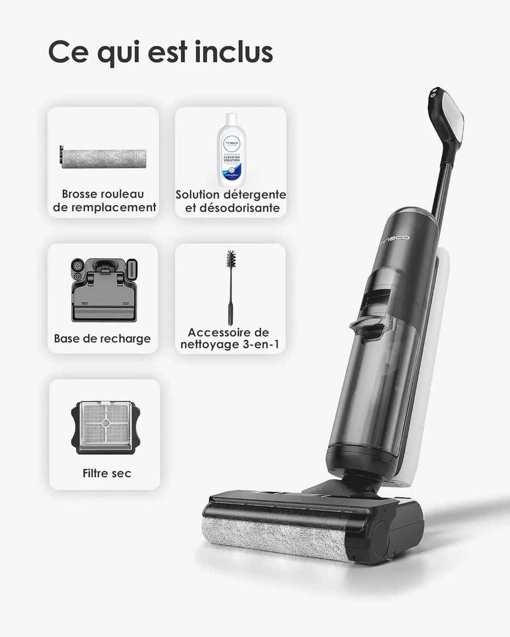 Aspirateur balai sans fil (Tineco Floor One S5) Hydrolab France