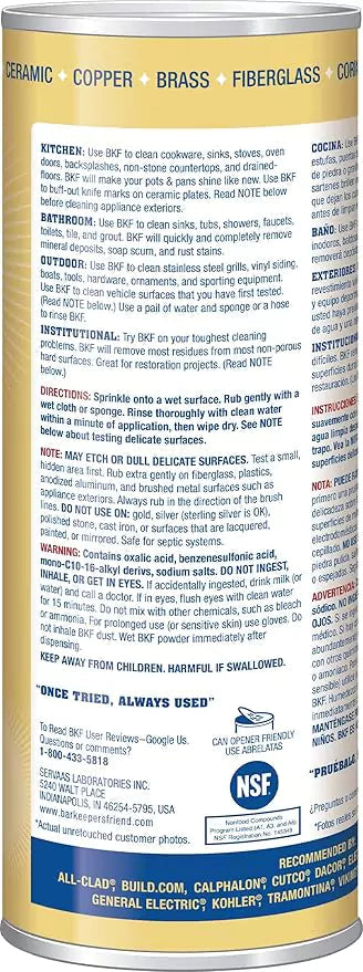 Nettoyant & polissant Bar Keepers Friend Hydrolab France
