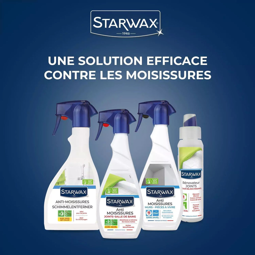 Spray anti-moisissures pour murs et pièces à vivre Starwax Hydrolab France