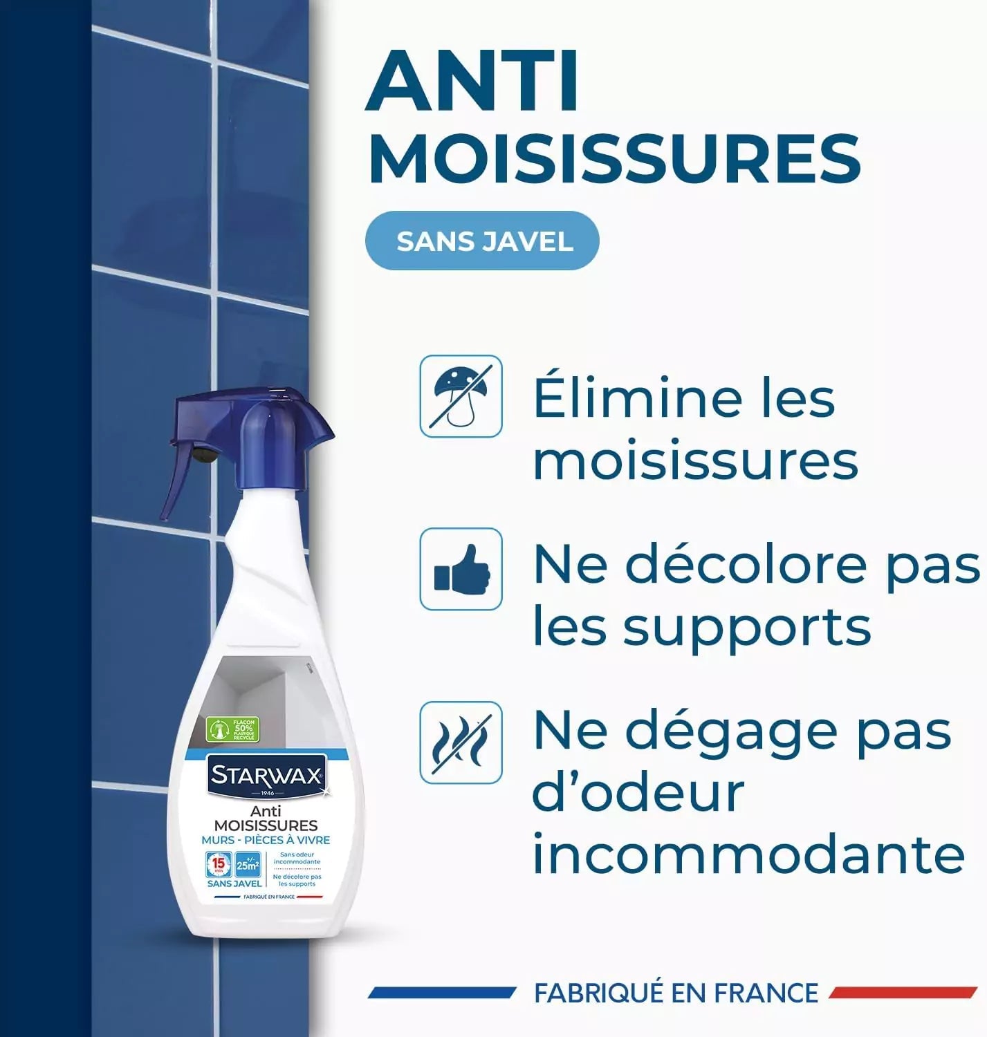 Spray anti-moisissures pour murs et pièces à vivre Starwax Hydrolab France