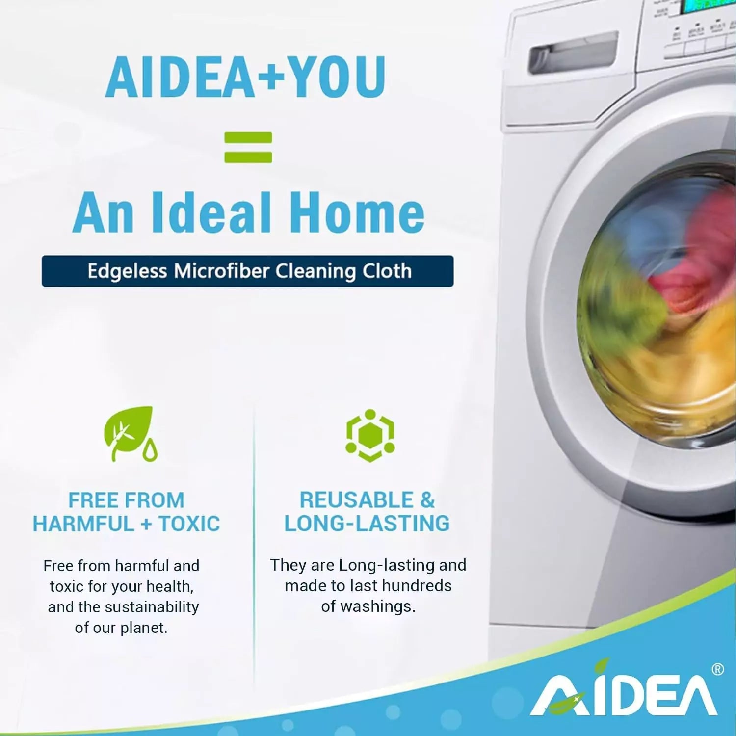 Lot de 12 Chiffons de Nettoyage en Microfibre AIDEA Hydrolab France